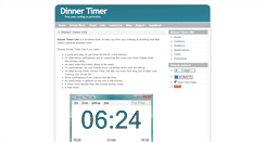 Desktop Screenshot of dinnertimer.com