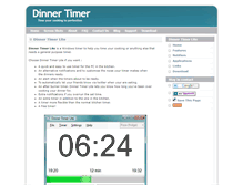 Tablet Screenshot of dinnertimer.com